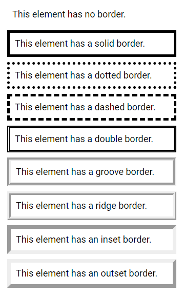 CSS Border Style Demo