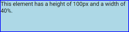 CSS Height & Width Example1 Demo