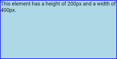 CSS Height & Width Example2 Demo