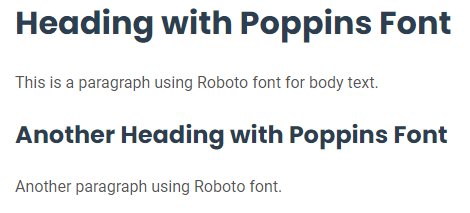 Fonts Pairing Demo