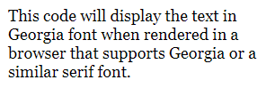 Georgia Font Demo