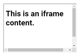 Iframe Example