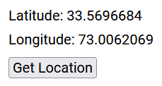 Using HTML Geo location Demo