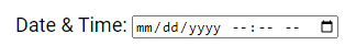 Input Type Date & Time Demo