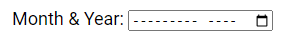 Input Type Month & Year Demo