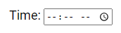 Input Type Time Demo