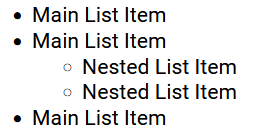 HTML Nested List Demo