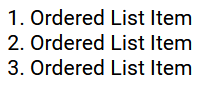 HTML Ordered List Demo