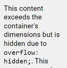 Overflow Hidden Demo