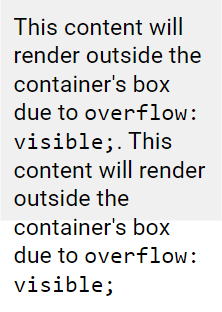 Overflow Visible Demo