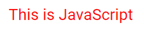 JavaScript Font Color Example