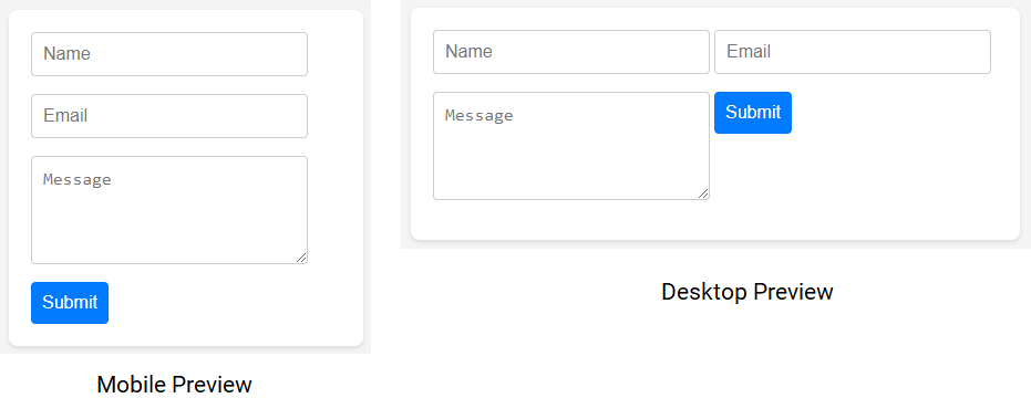 Responsive Form Field Demo