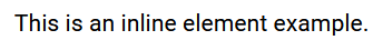 HTML in-line Element Demo