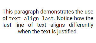 Text Align Last Demo