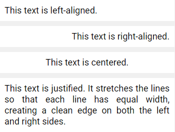 CSS Text Aligned Demo