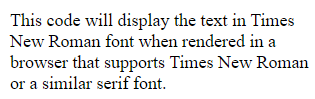 Times New Roman Demo