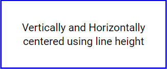 Vertical Align Using Line Height