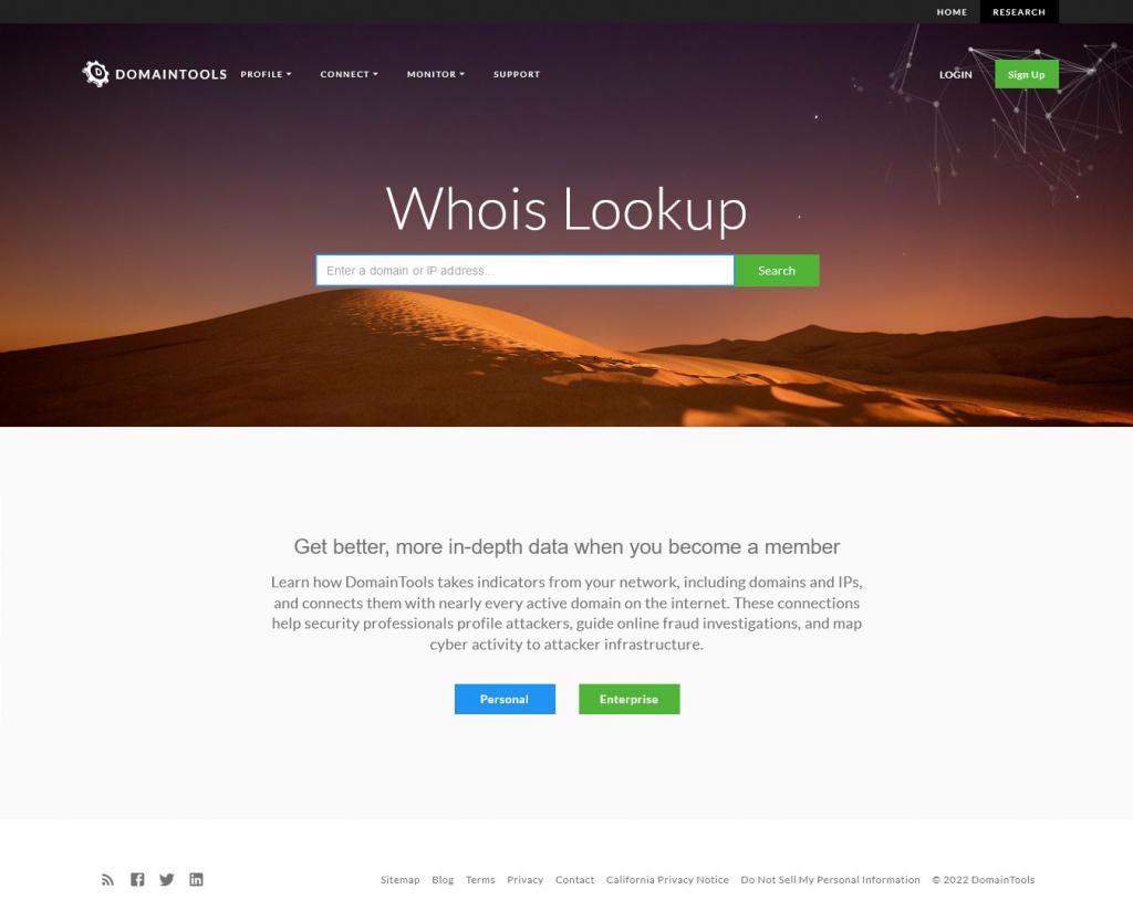 Whois domaintools com что это