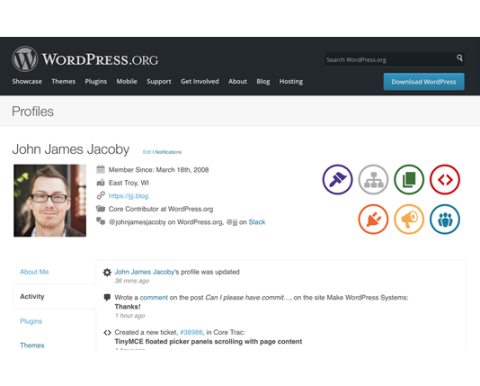 BuddyPress screenshot