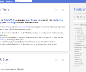 TiddlyWiki screenshot