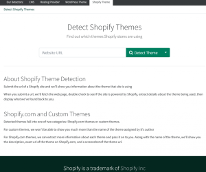 Shopify-Themes - Shopify Theme Detector Tool