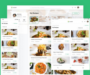 Scratch - Free Food and Recipe UI Kit for Mobile