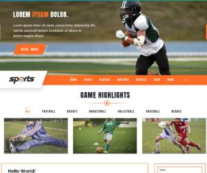 Free Sports WordPress Theme